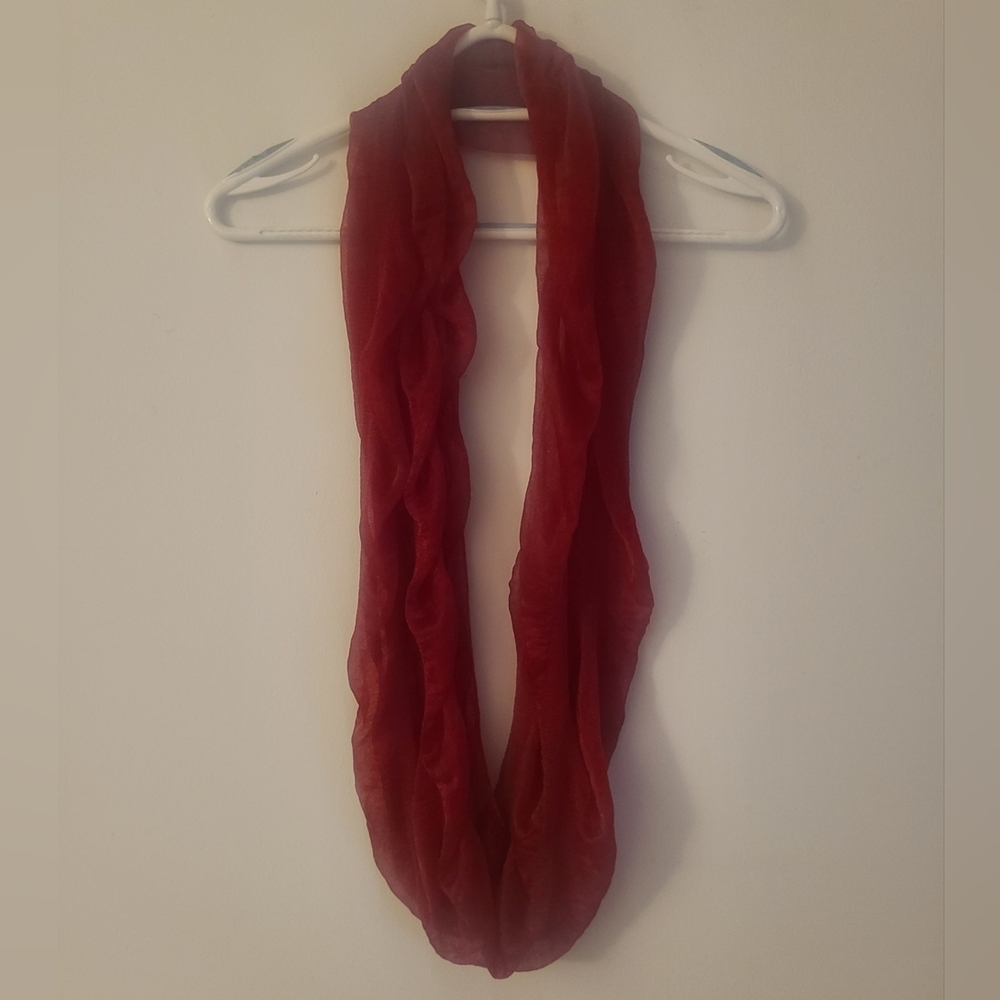 Red Circle Infinity Women's Scarf